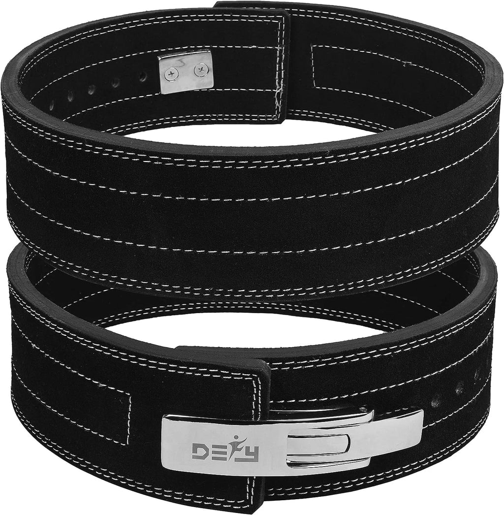 Genuine Leather 4-Inch-Wide Black Powerlifting Belt H48021