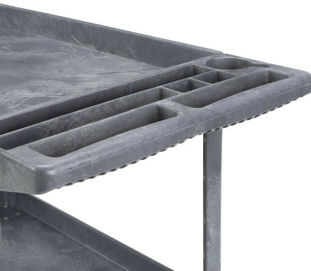 2-Shelf Plastic Utility Cart with 5 inch Casters H67960