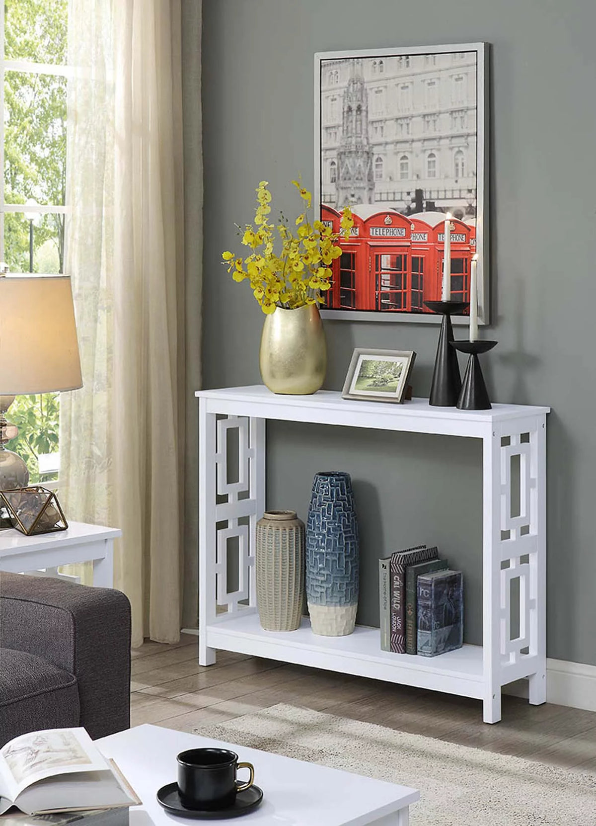 White Console Table O511114
