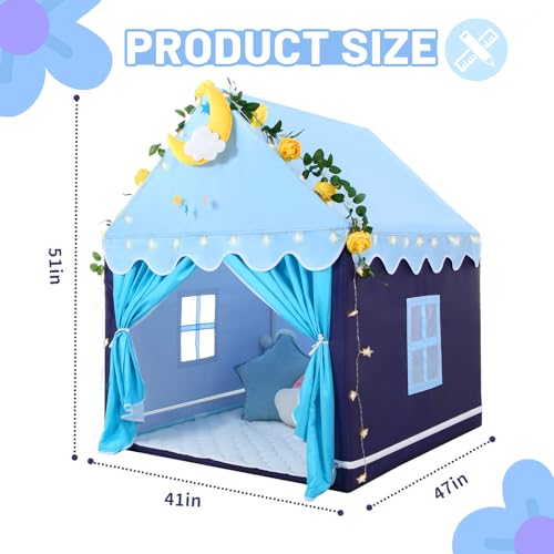 Pink Kid Tent with Mat and Star Lights K742
