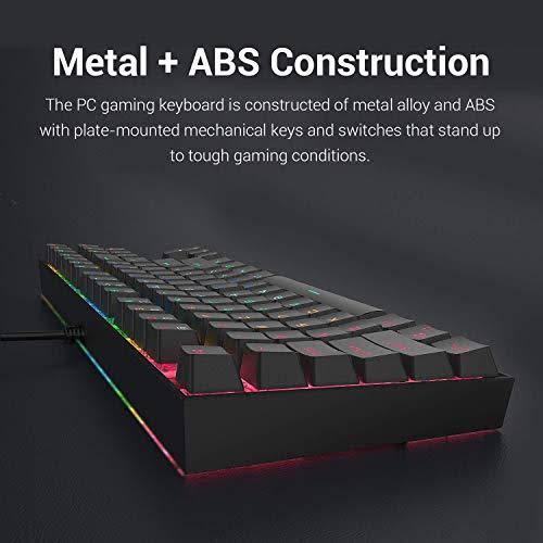 87 Key RGB Backlit Mechanical Gaming Keyboard U829102