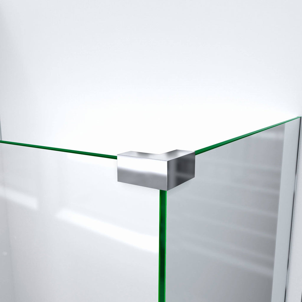 Frameless Shower Screens 30 in. W x 72 in. H Each, Satin Black R17222