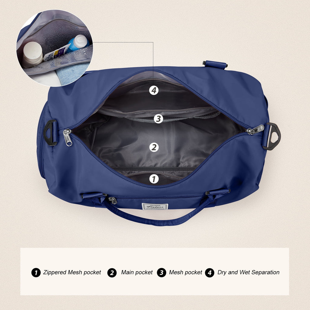 Waterproof Travel Duffel Bag with Shoes Compartment and Wet Pocket A479