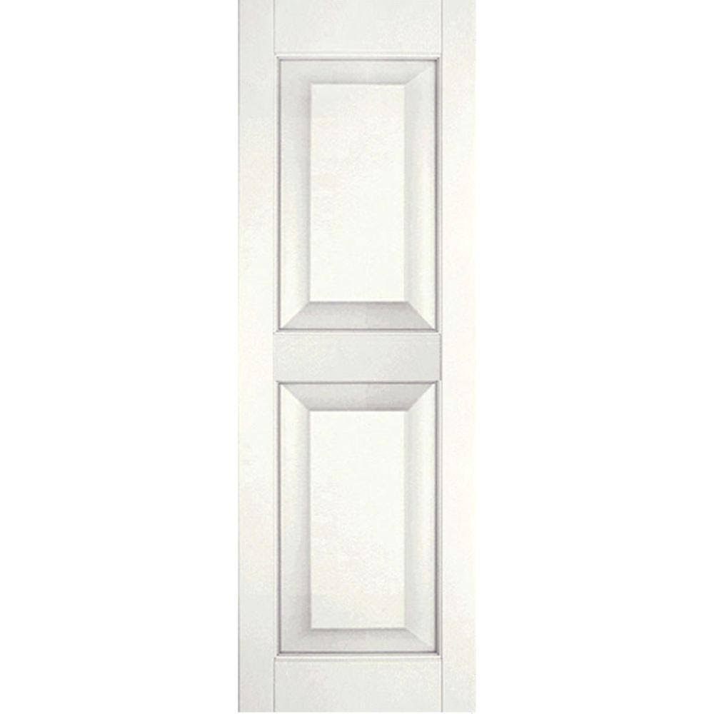 White Raised Panel Shutters Pair X74538