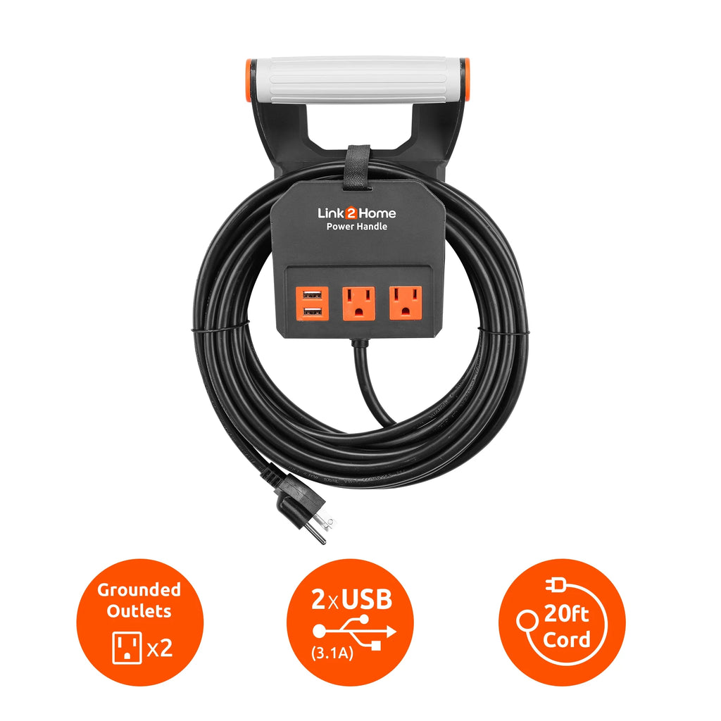20 ft 14AWG 2 Outlets Extension Cord X55952