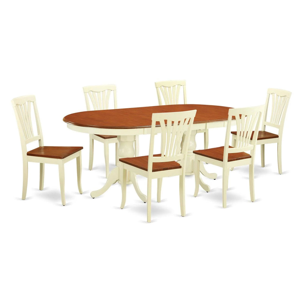 7 Piece Wood Dining Room Table Set L175