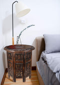 Burnt Wood Octagonal Accent Table C2065