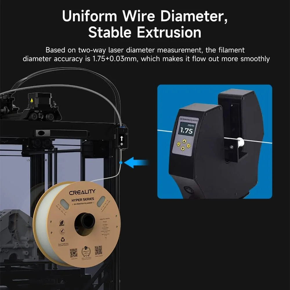 PLA 1.75 mm 3D Printer Filament 3kg Spool N26548