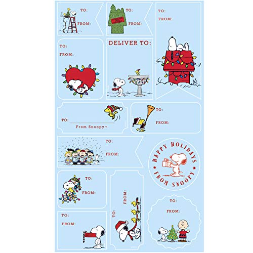 White Self-Adhesive Christmas Gift Labels C27967