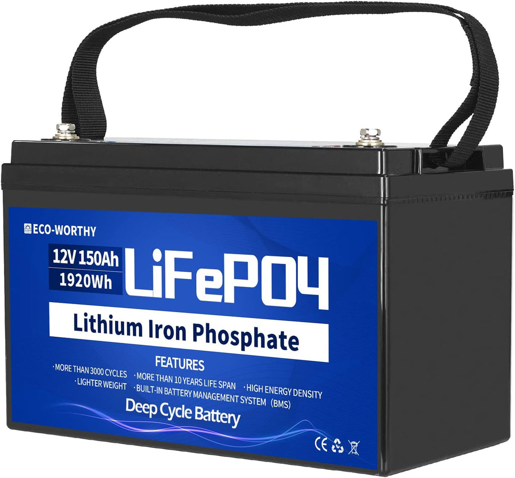 12V 150Ah Rechargeable LiFePO4 Deep Cycle Battery with BMS Y3934
