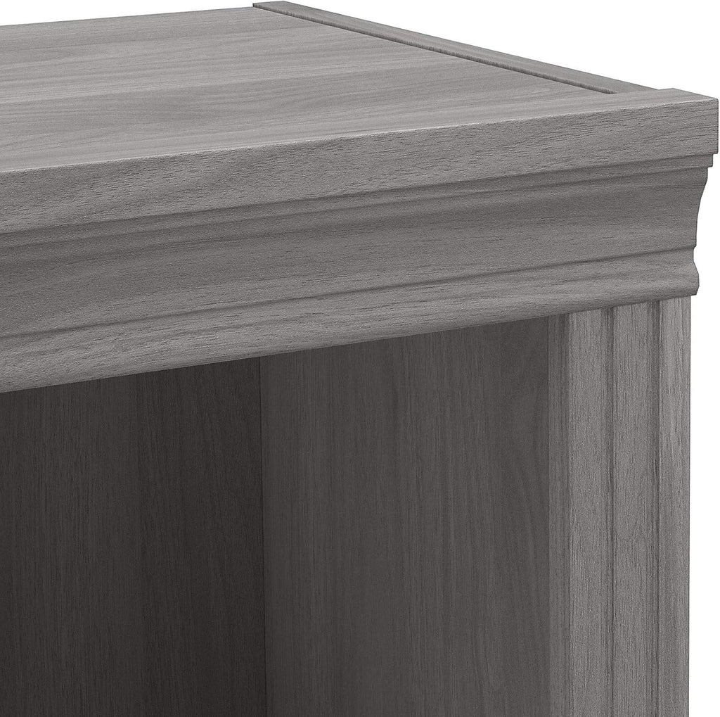 Set of 2 Tall 5 Shelf Bookcase, Modern Gray W875