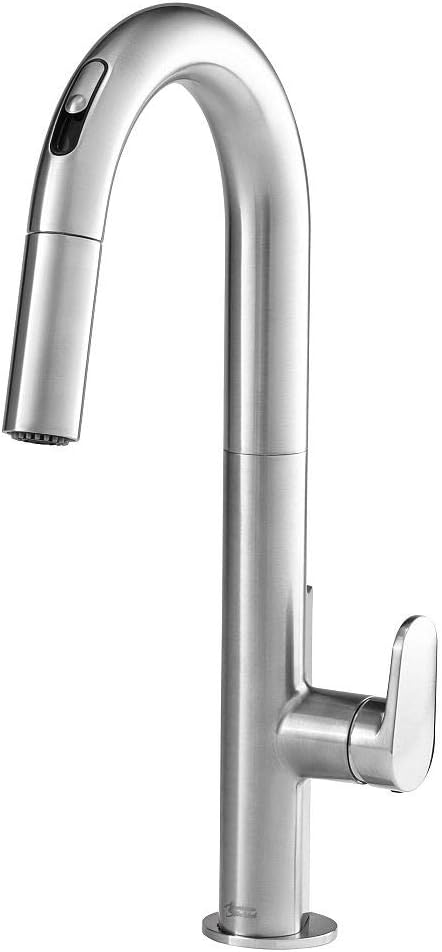 Single-Handle Pull Down Kitchen Faucet in Stainless Steel Z11812
