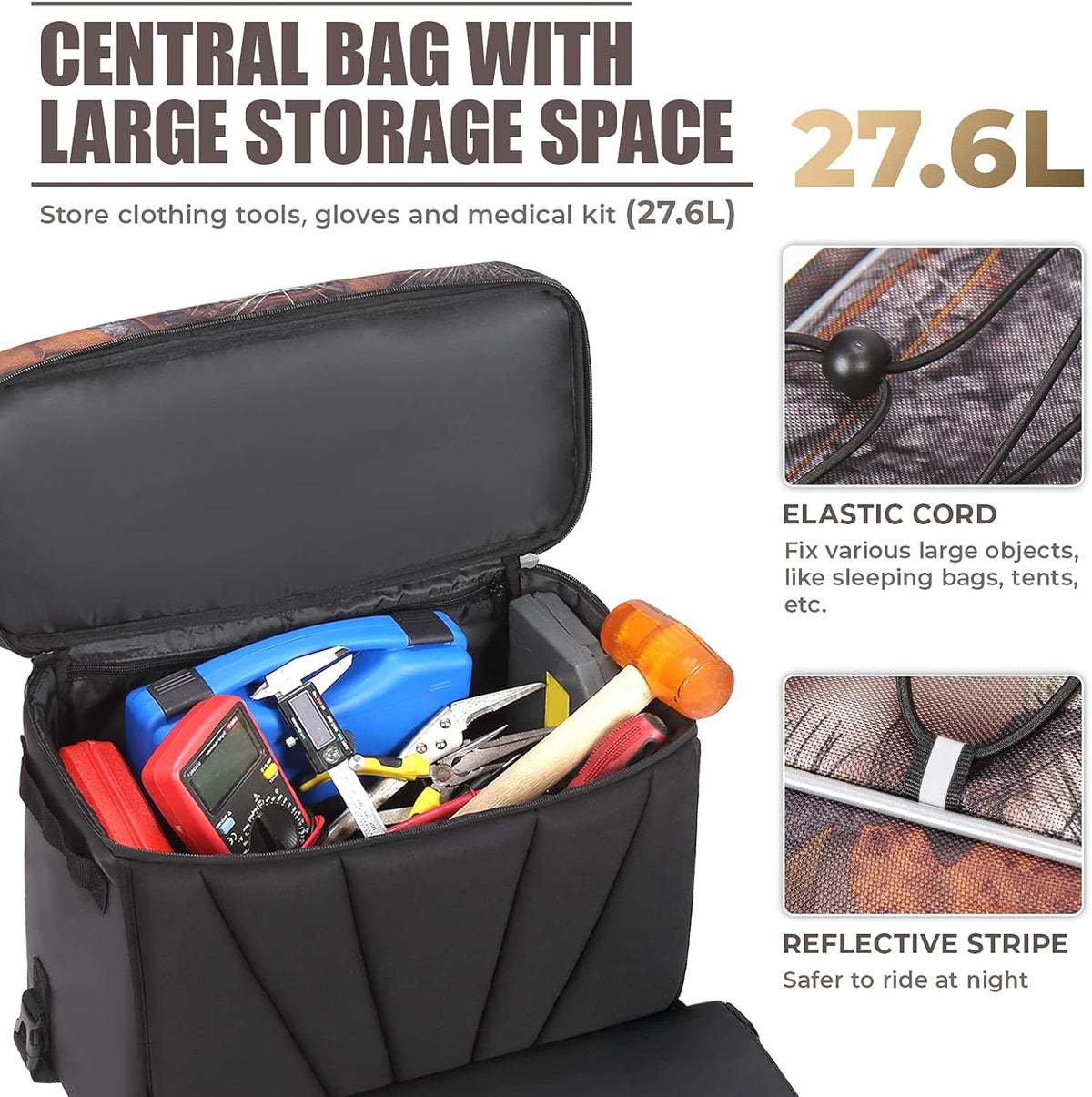Camo Water-Resistant ATV Cargo Bag with Cooler J37149