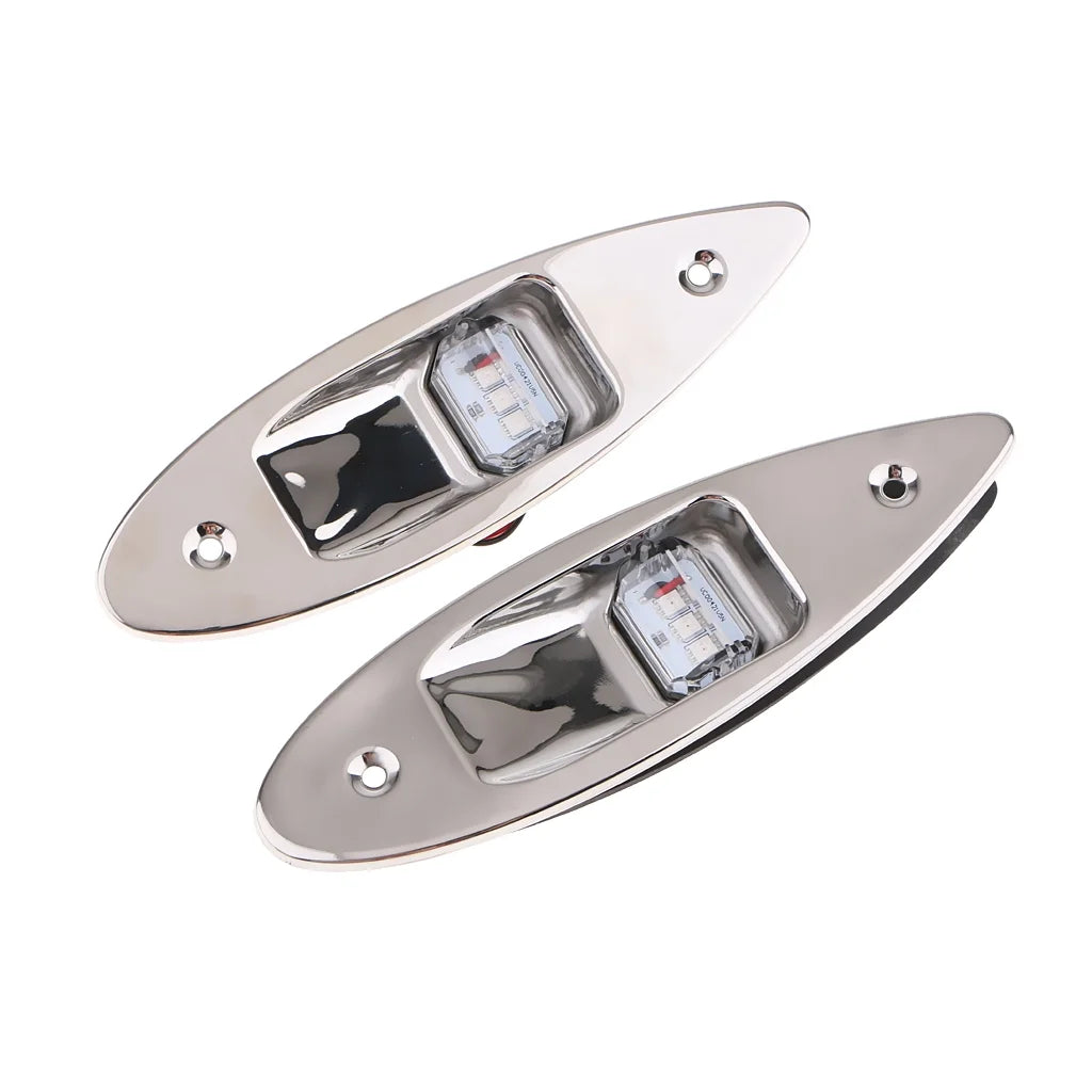 Pair of Marine Boat LED Side Tear Drop Lights Vertical Mount B1261