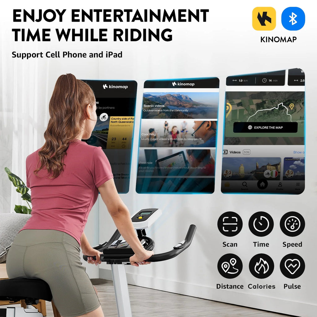 Indoor Cycling Bike Magnetic Stationary Exercise Bike 40lbs Flywheel S80445