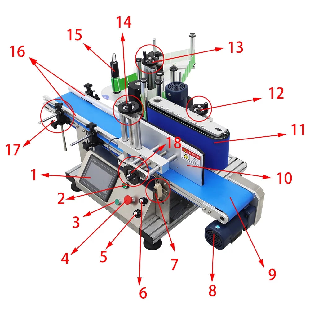 Automatic Round Bottle Labeling Machine Desktop Conveyor S529501
