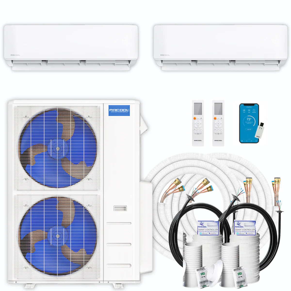 48,000 BTU 2 Zone Ductless Air Conditioner and Heat Pump F723671
