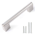 Brushed Nickel Stainless Steel Square Cabinet D-Bar Pulls O55285
