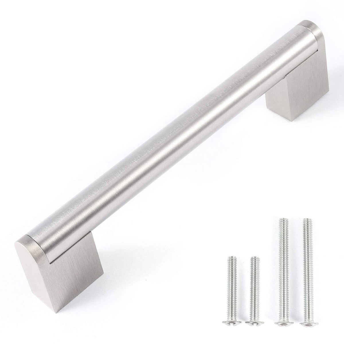 Brushed Nickel Stainless Steel Square Cabinet D-Bar Pulls O55285