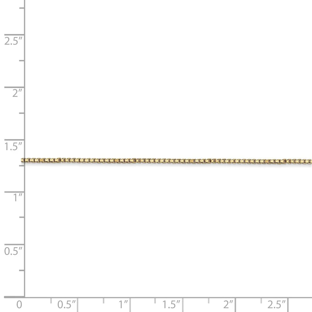 14kt Yellow Gold 1mm Box Chain 20 inch Lobster Clasp A137402