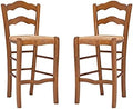 Set of Two Wood Counter Stools G8885