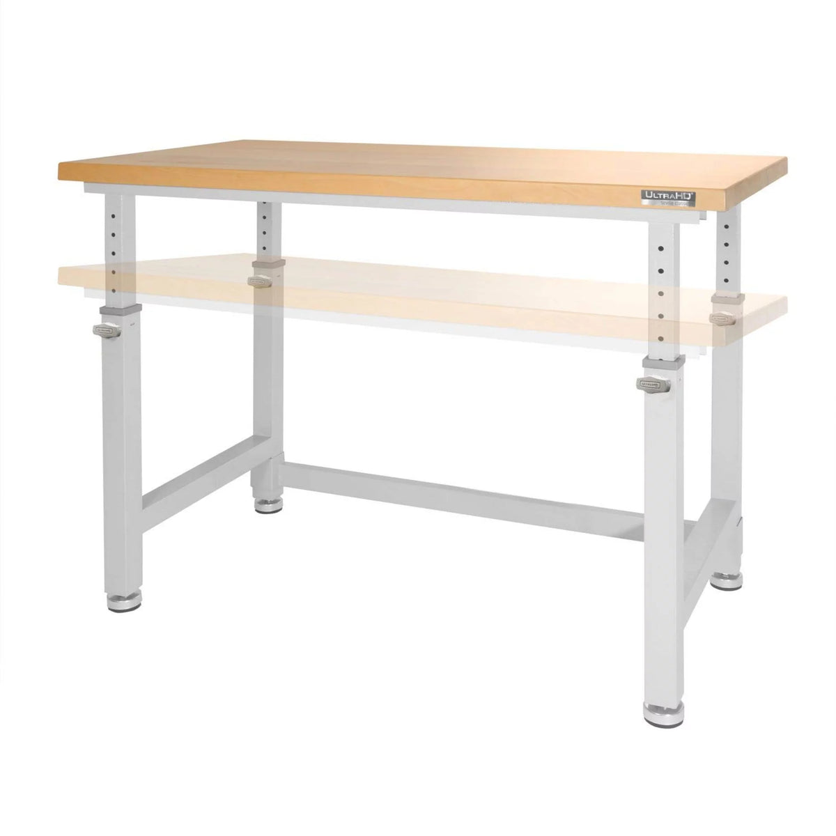 Height Adjustable Heavy-Duty Wood Top Workbench V728658