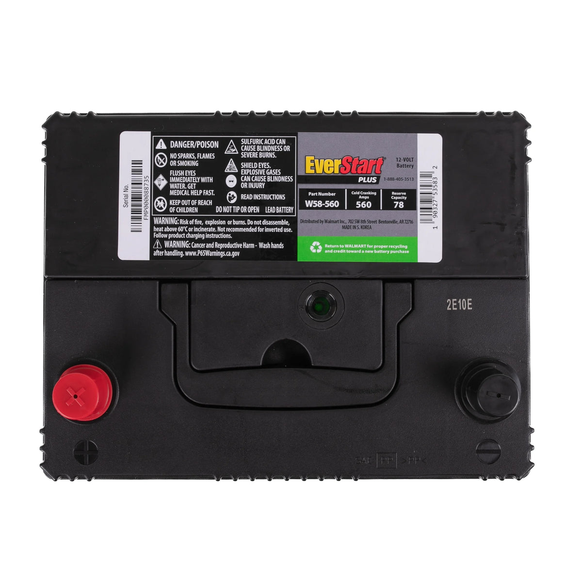 Lead Acid Automotive Battery Group Size 58 12 Volt 550 CCA U7150