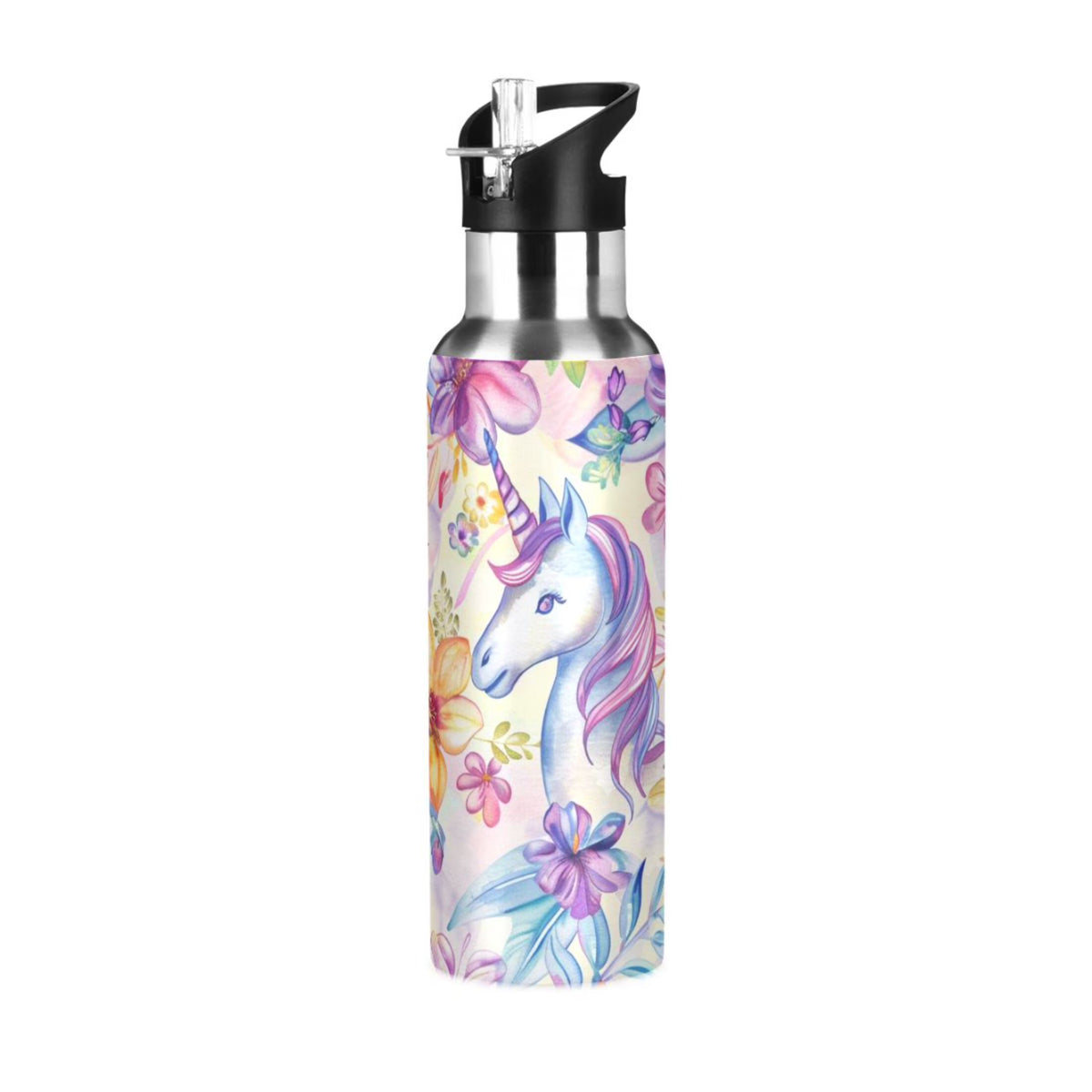 Insulated Stainless Steel Water Bottle with Straw Lid, 20 oz A558243