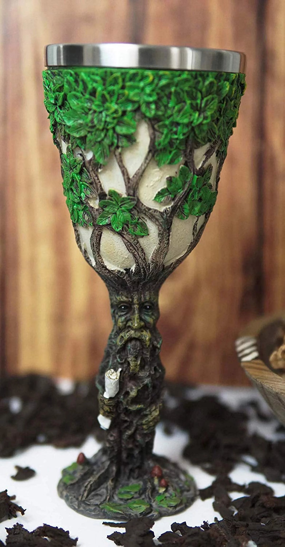 Greenman Tree Of Life Wine Goblet Chalice Cup 6oz Q278950