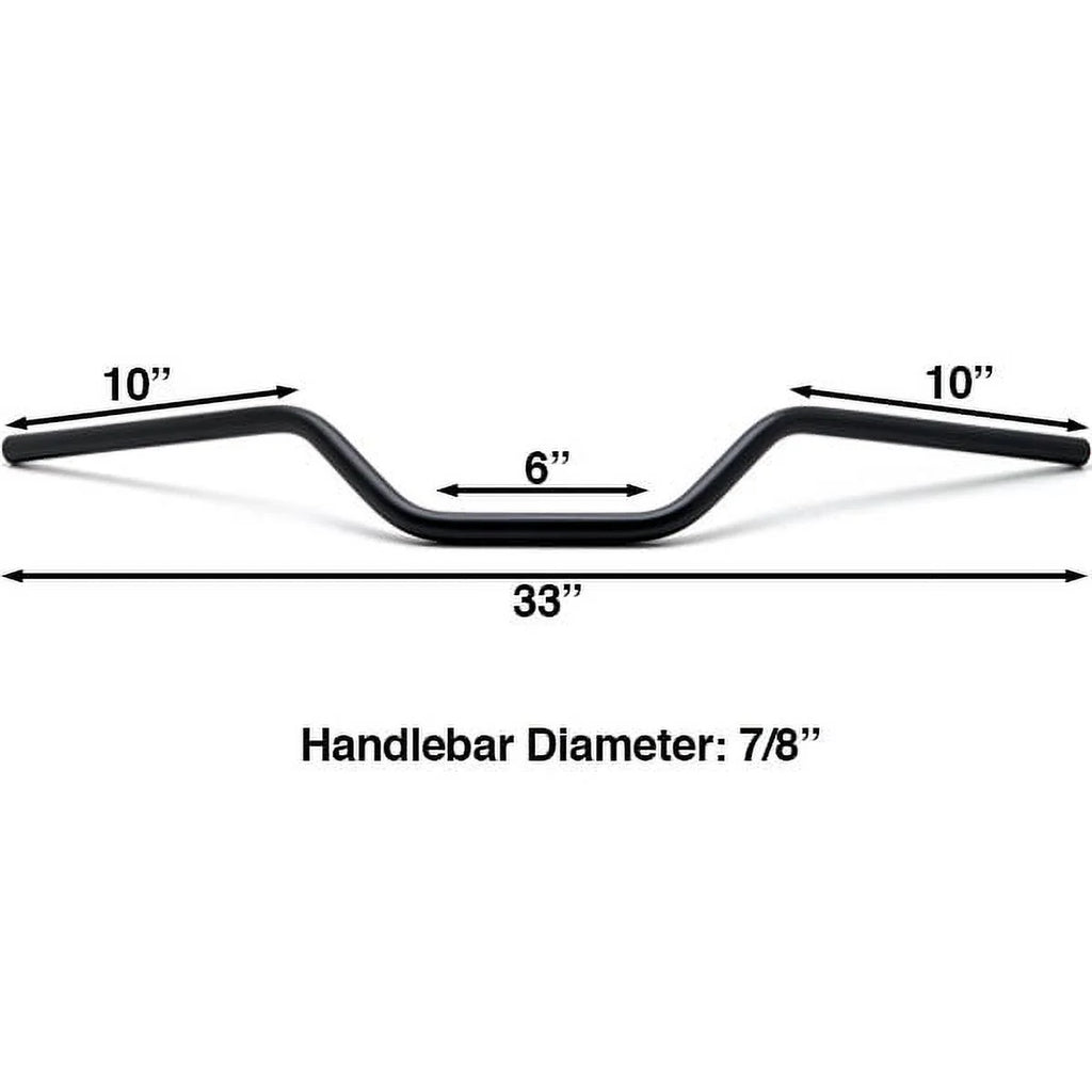 7/8" Black Motorcycle Handlebar A42671