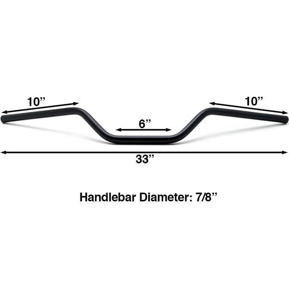 7/8" Black Motorcycle Handlebar A42671