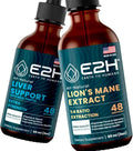 Liver Support and Cordyceps Mushroom Supplement, Vegan, 2 Fl Oz Each A590519