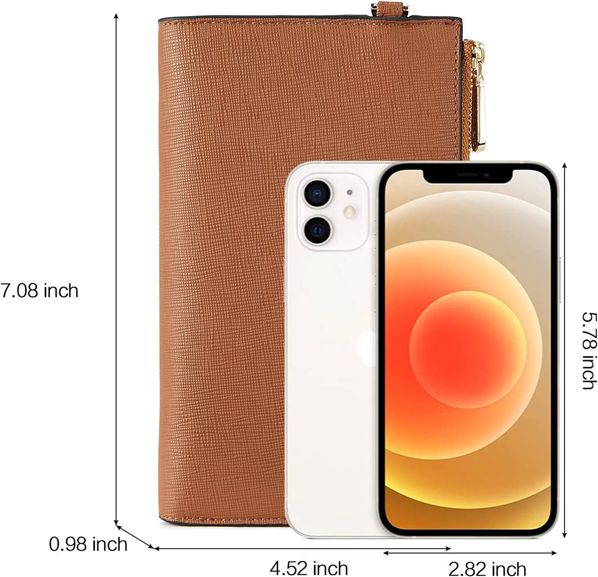 Large Capacity Leather Credit Cards Holder Phone Clutch E392