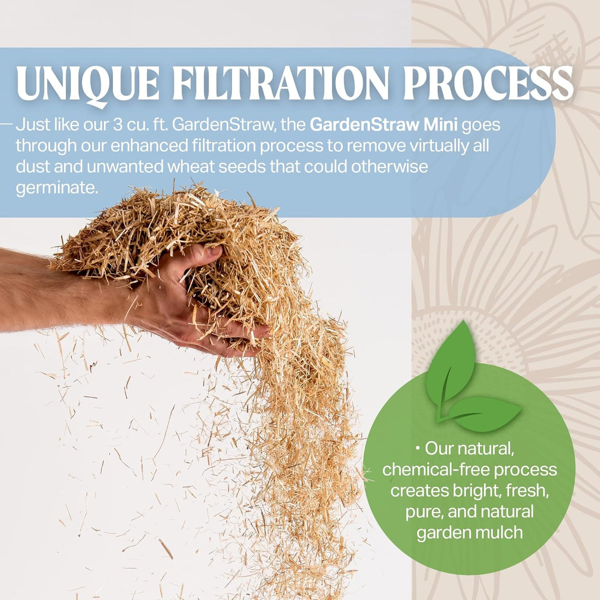 0.5 cu ft (4 Pk) All-Natural Wheat Straw Mulch Y301385