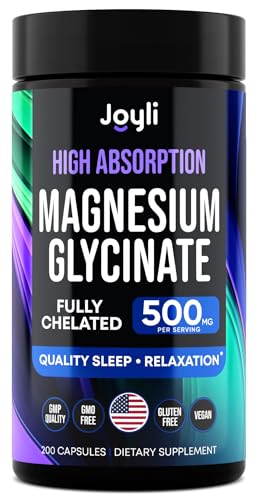 Magnesium Glycinate 500MG 200 Vegan Capsules G6105