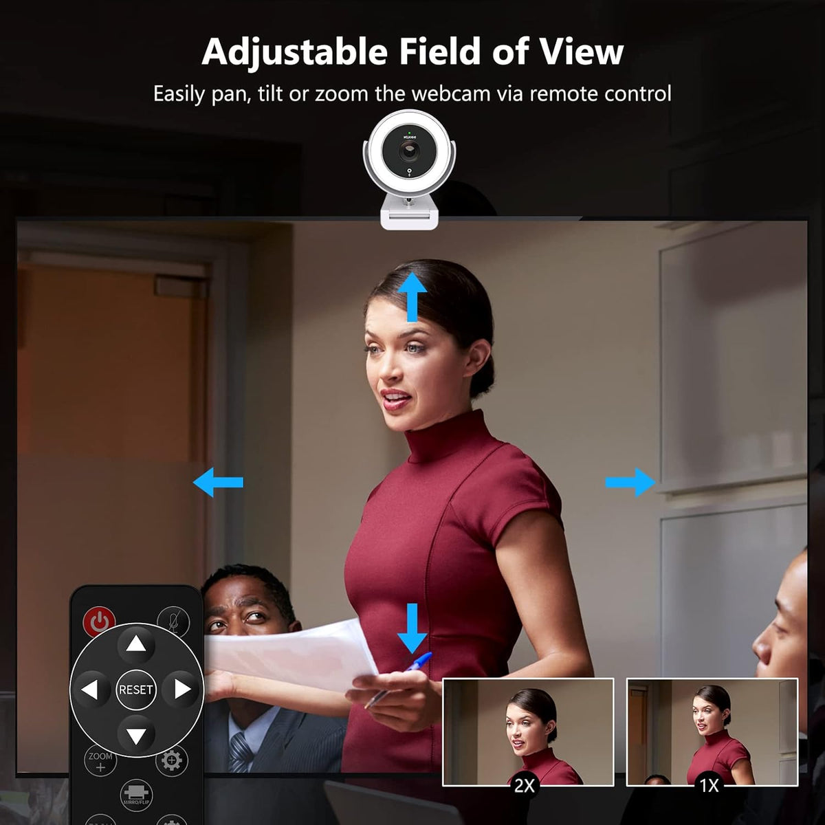 White 1080P Webcam with Remote Control M75515