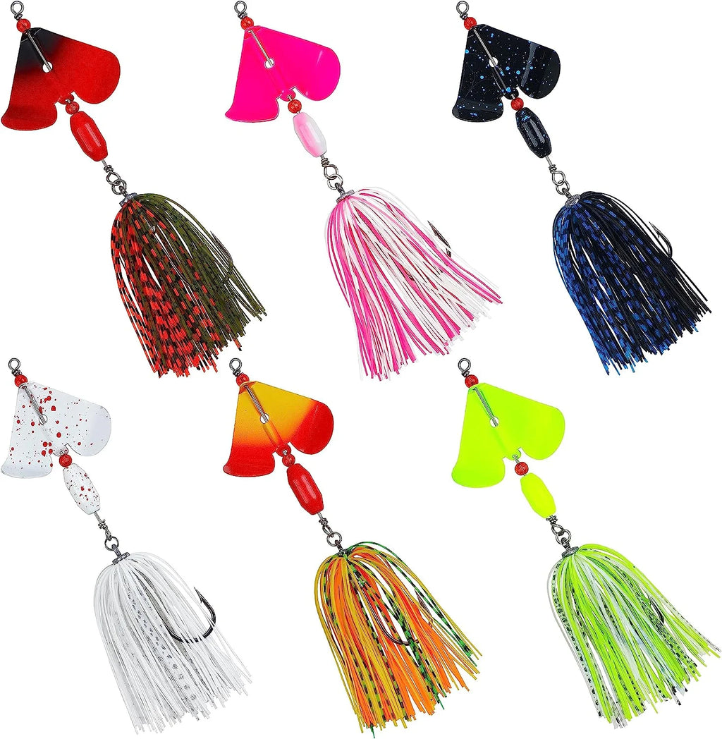 6pcs Metal Spinnerbait Fishing Lures I6566