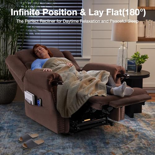 Grey Power Lift Recliner with Massage and Heat I780