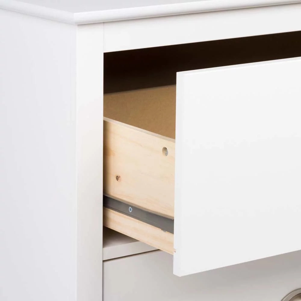 White 5-Drawer Wood Tall Dresser U921