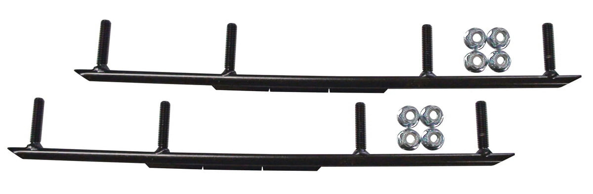 Red Razor Snowmobile Skis with 8" Round Bars Complete Kit F945180