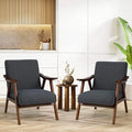 Mid-Century Modern Upholstered Accent Chair with Arms H579853
