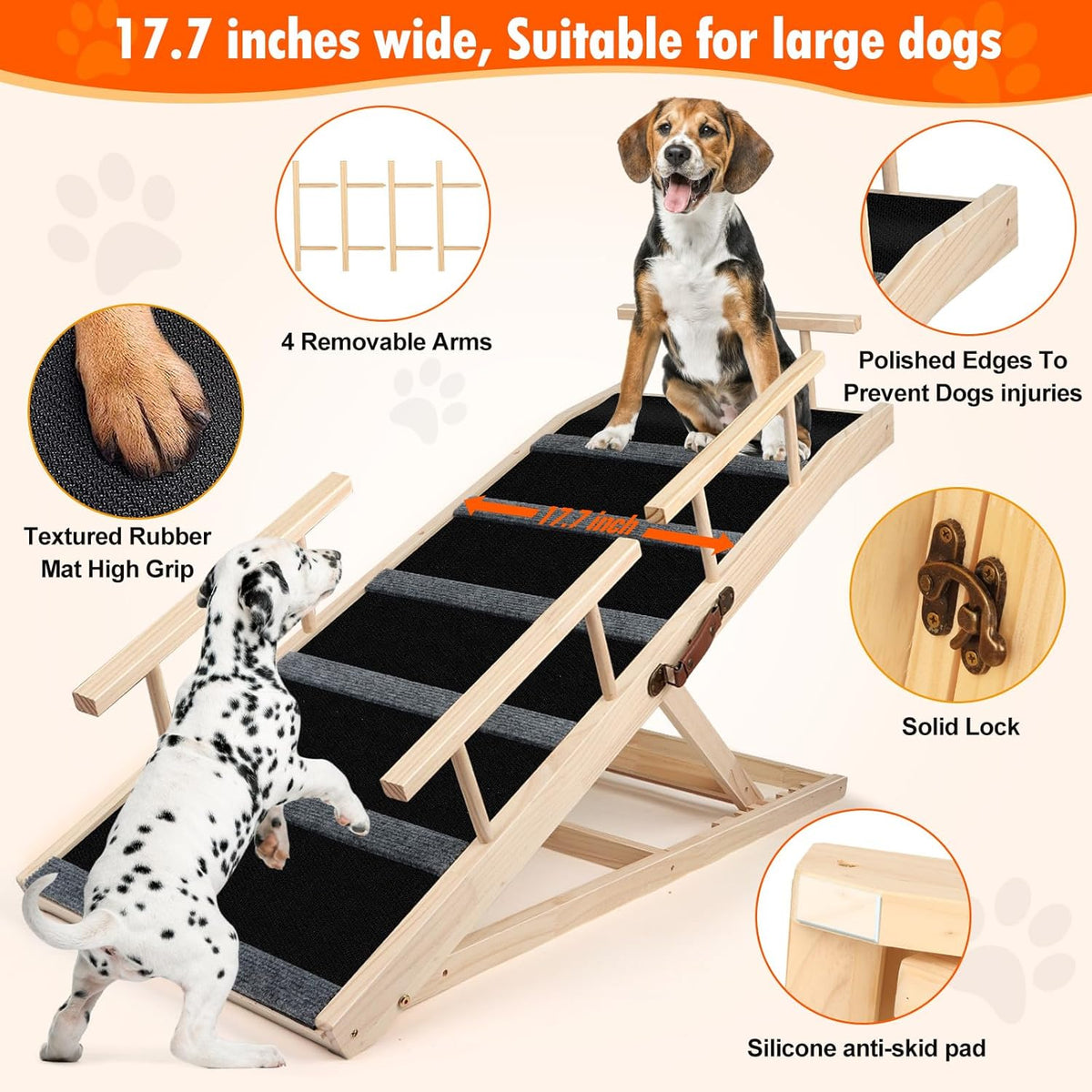 46.5" Adjustable Folding Pet Ramp I424974