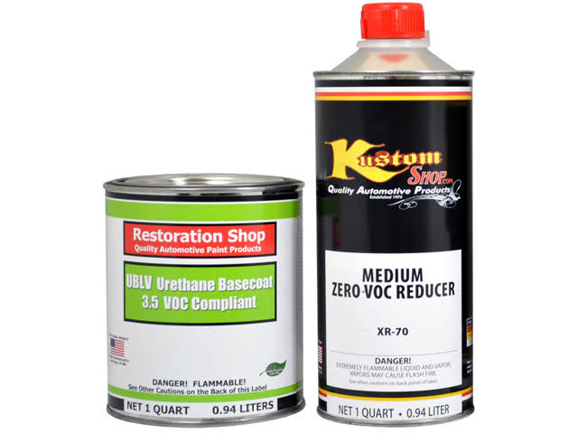 Sterling Silver Metallic Urethane Basecoat Clearcoat Car Paint Quart Kit D3625
