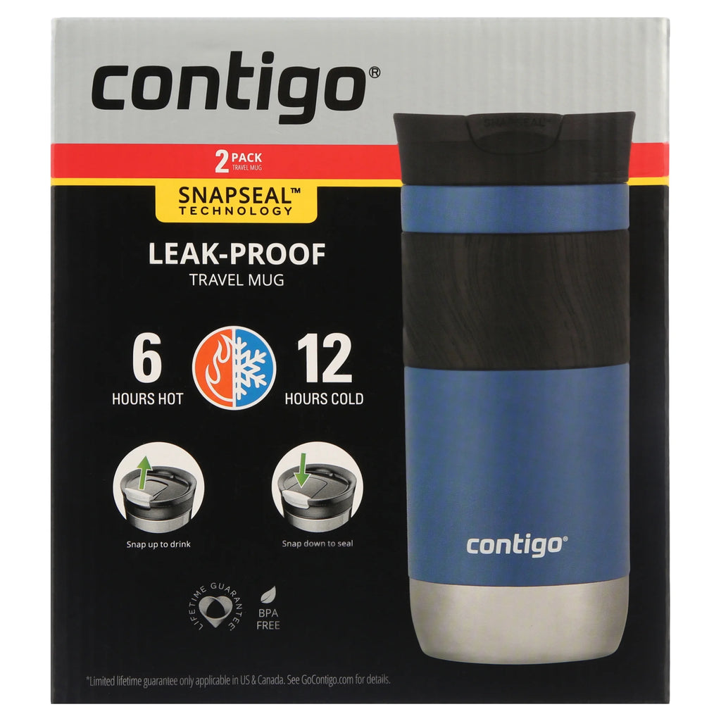 16 oz Insulated Stainless Steel Travel Mug 2-Pack U456163