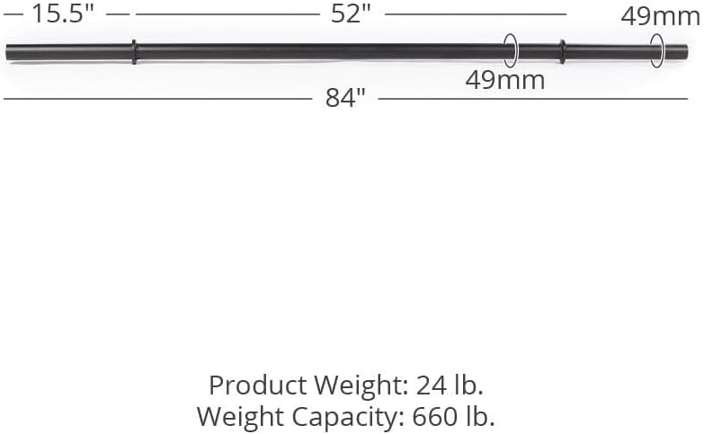 7 FT Fat Grip Olympic Barbell, Powder-Coated Steel S748