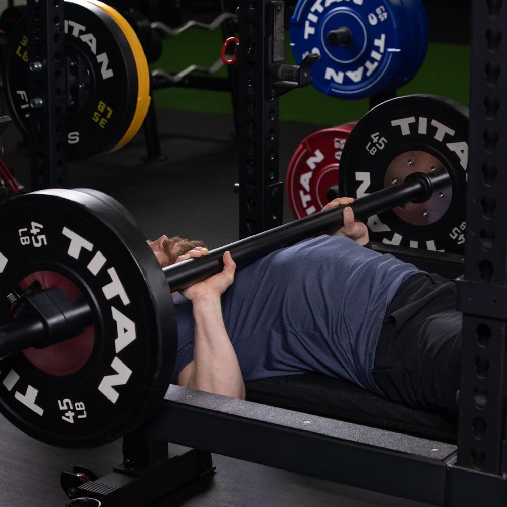 7 FT Fat Grip Olympic Barbell, Powder-Coated Steel S748
