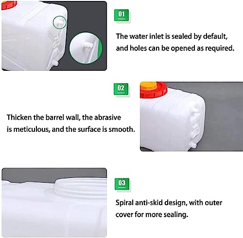 White Food-Grade Plastic Water Tank with Faucet 200L A8925