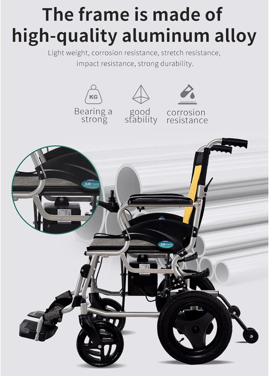 Lightweight Folding Electric Wheelchair Q404