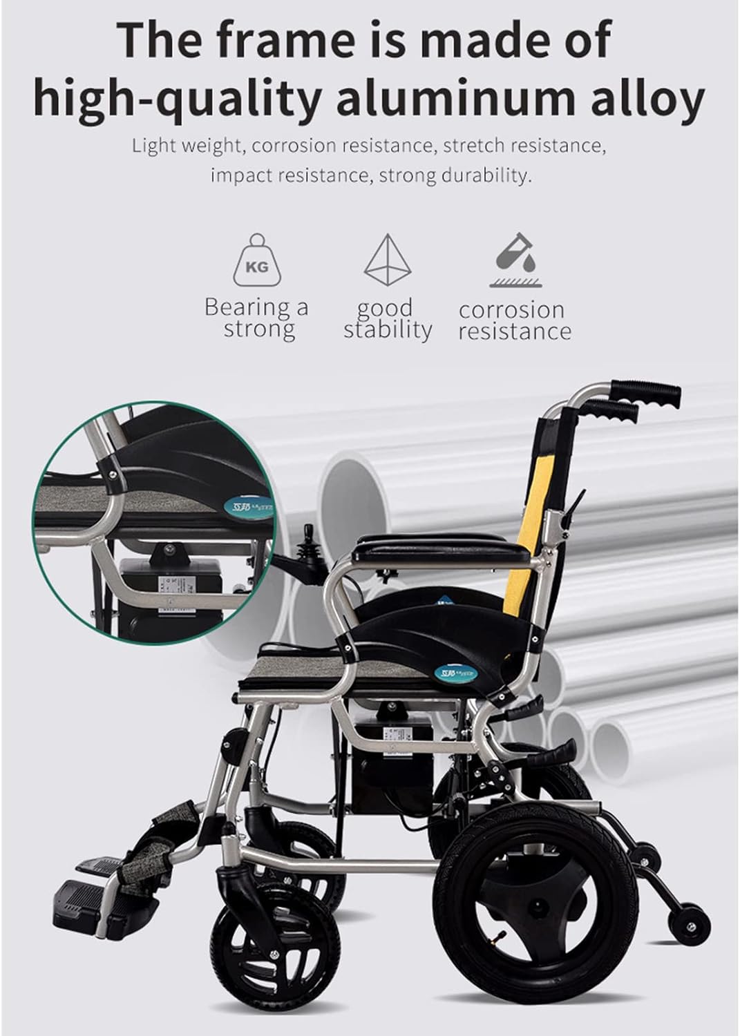 Lightweight Folding Electric Wheelchair Q404