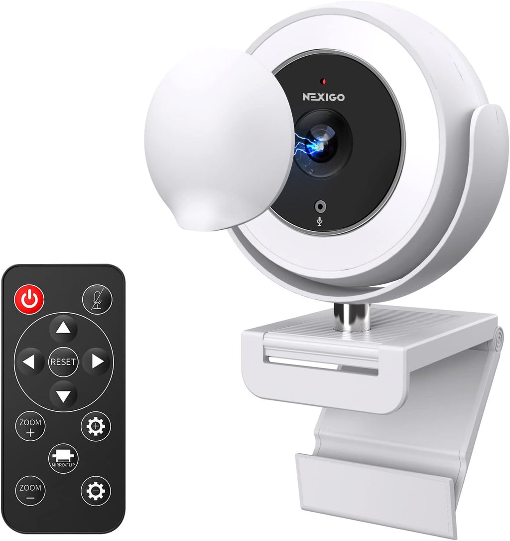 White 1080P Webcam with Remote Control M75515
